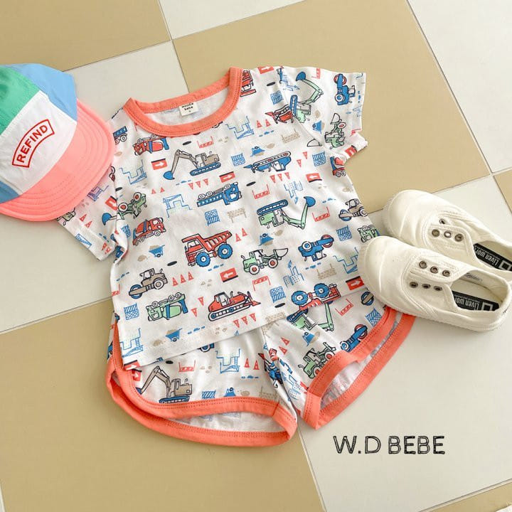 Woodie - Korean Baby Fashion - #onlinebabyshop - Vroom Top Bottom Set - 2