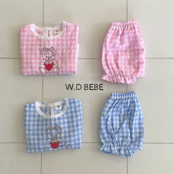 Woodie - Korean Baby Fashion - #onlinebabyshop - Berry Top Bottom Set - 4