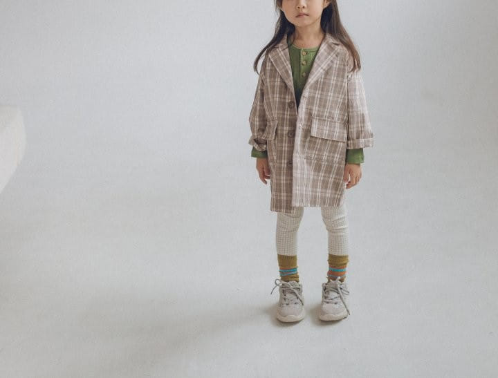 Yerooyena - Korean Children Fashion - #Kfashion4kids - Check Banding Leggings - 9