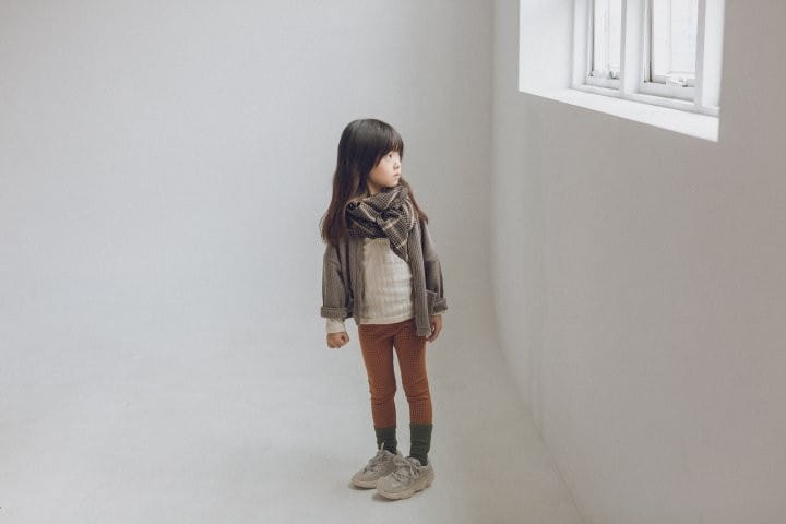 Yerooyena - Korean Children Fashion - #designkidswear - Check Banding Leggings - 4