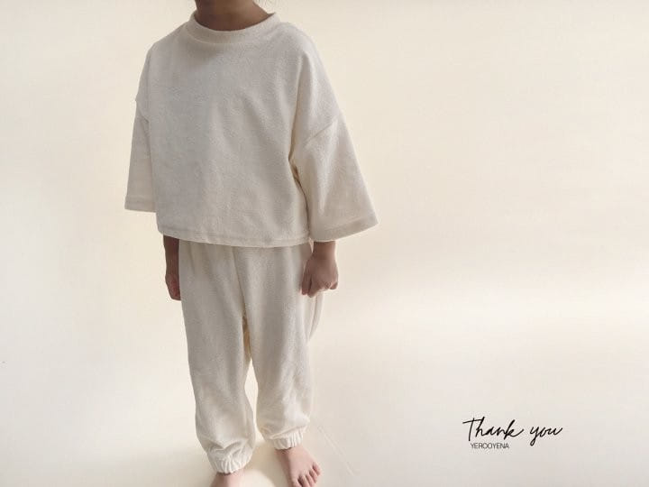 Yerooyena - Korean Children Fashion - #kidsshorts - Terry Top Bottom Set - 10