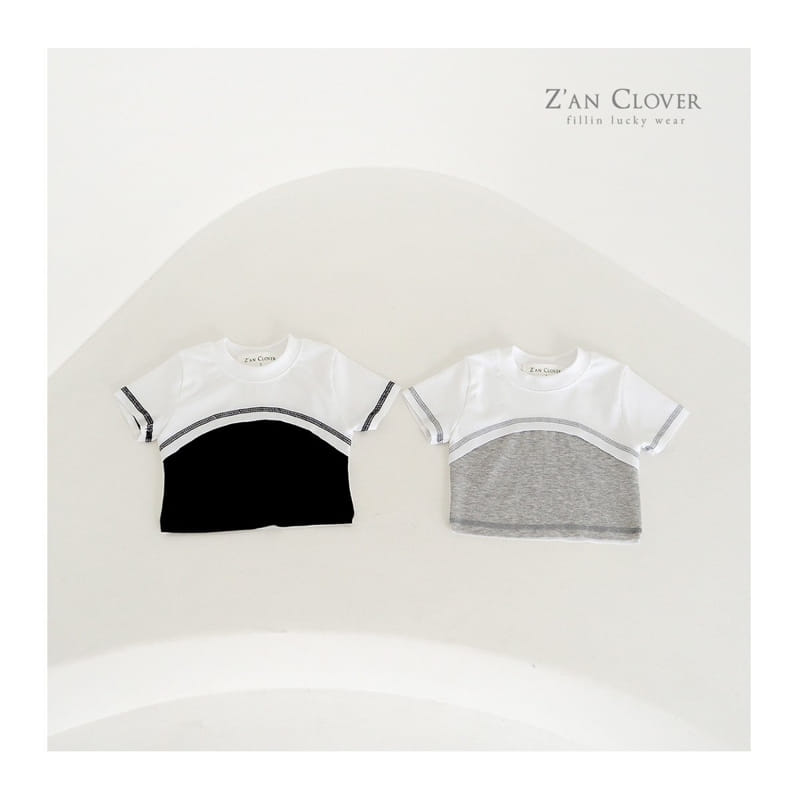 Zan Clover - Korean Children Fashion - #Kfashion4kids - Curve Color Tee