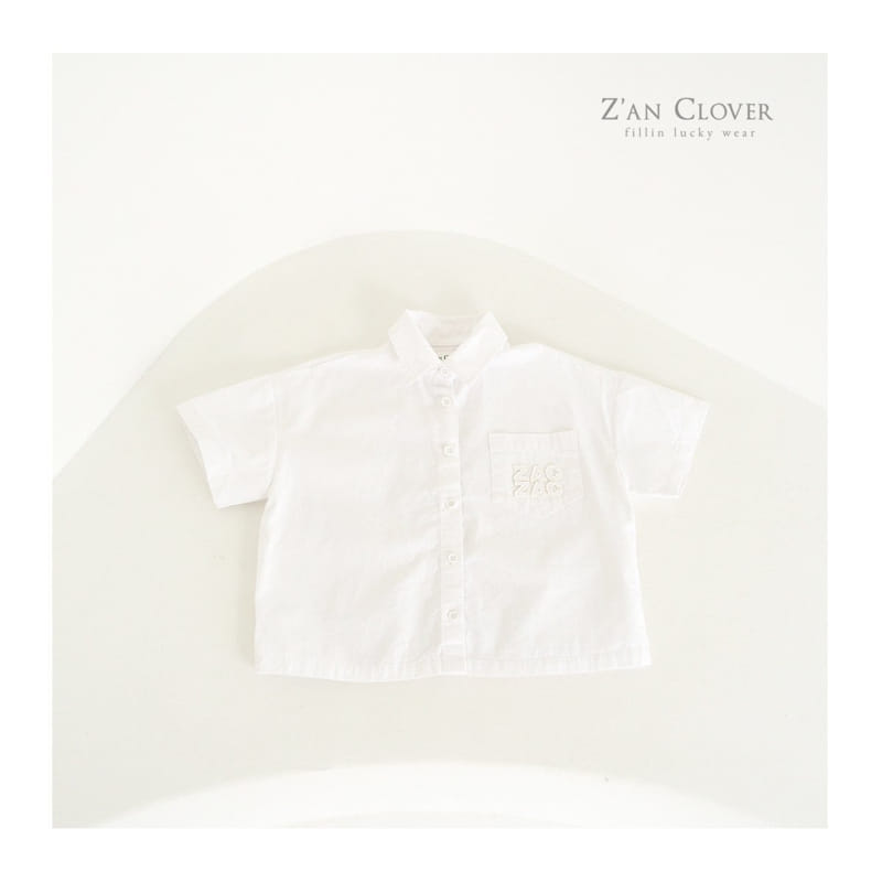 Zan Clover - Korean Children Fashion - #childofig - Zac Boxy White Shirt