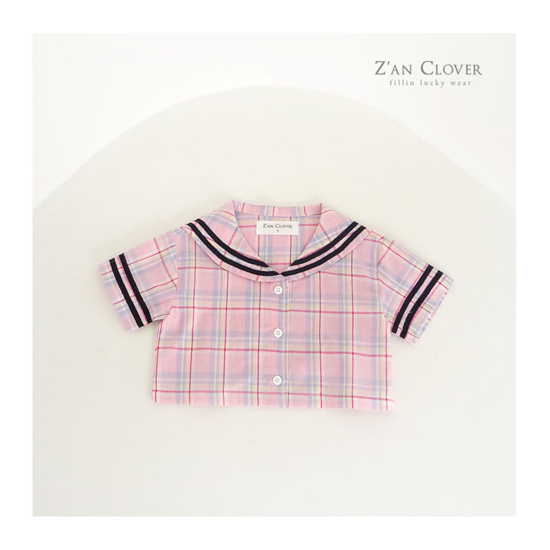 Zan Clover - Korean Children Fashion - #childofig - Sailor Check Shirt