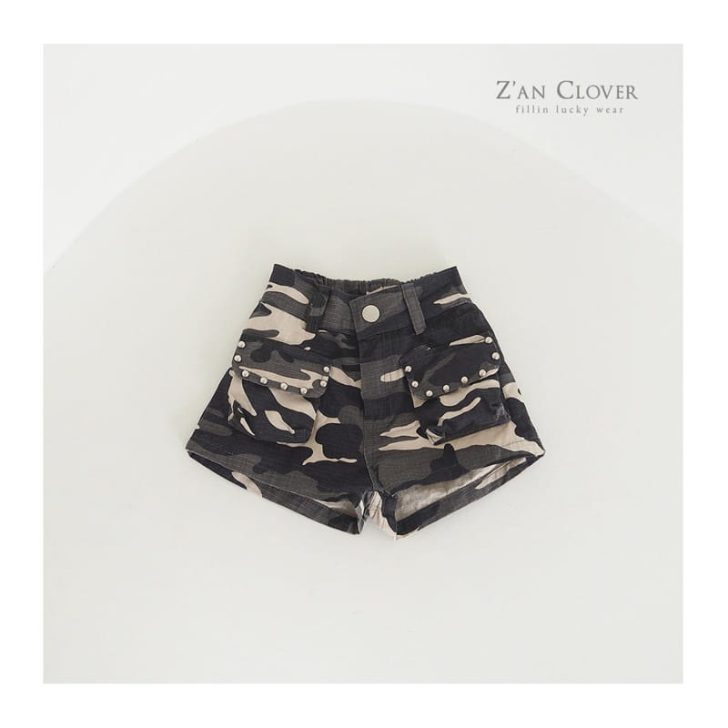 Zan Clover - Korean Children Fashion - #childrensboutique - Cargo Stud Shorts 