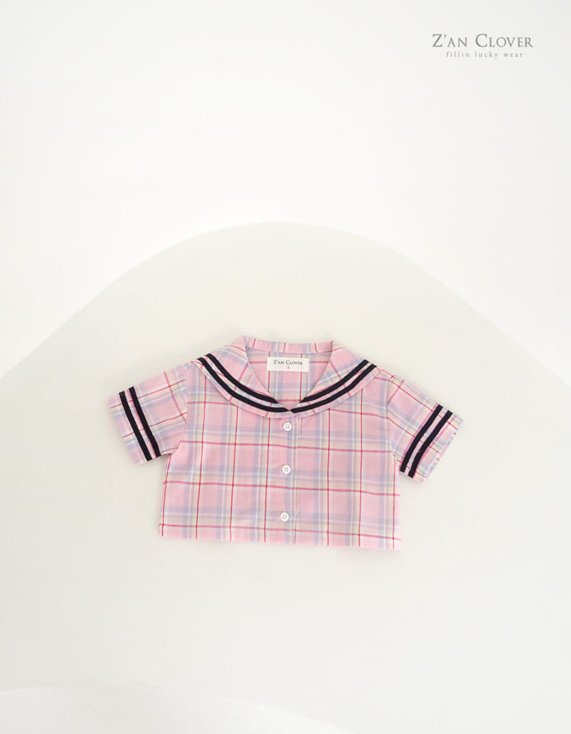Zan Clover - Korean Children Fashion - #childrensboutique - Sailor Check Shirt - 2