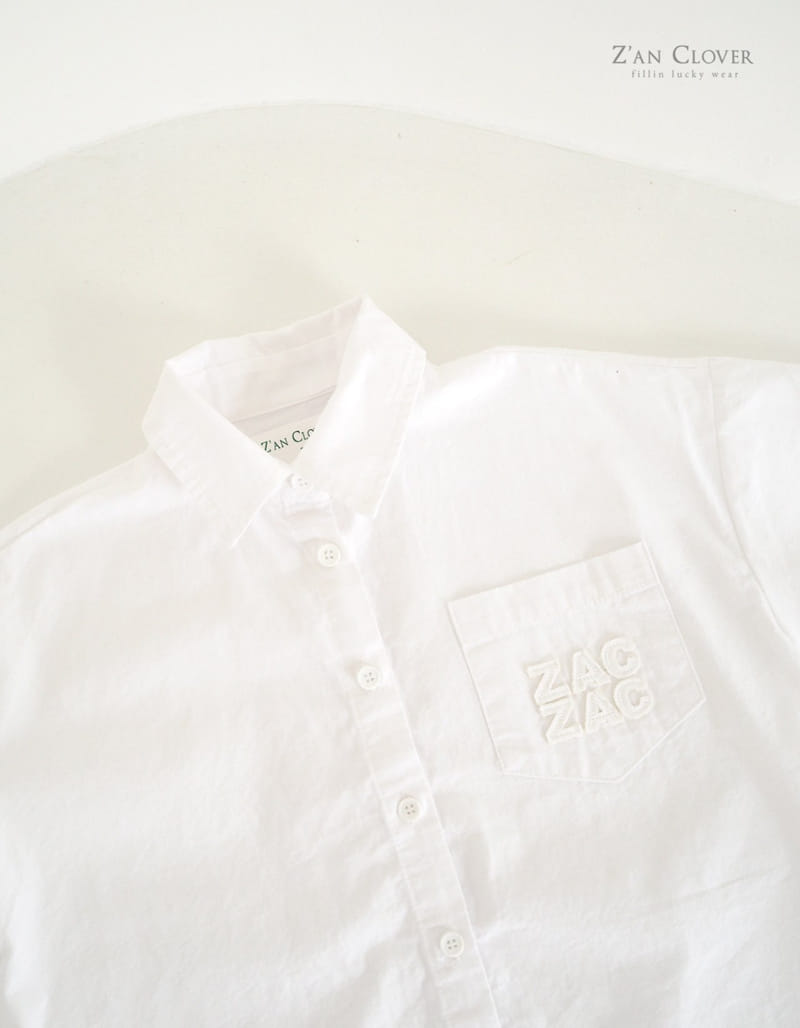Zan Clover - Korean Children Fashion - #childrensboutique - Zac Boxy White Shirt - 4