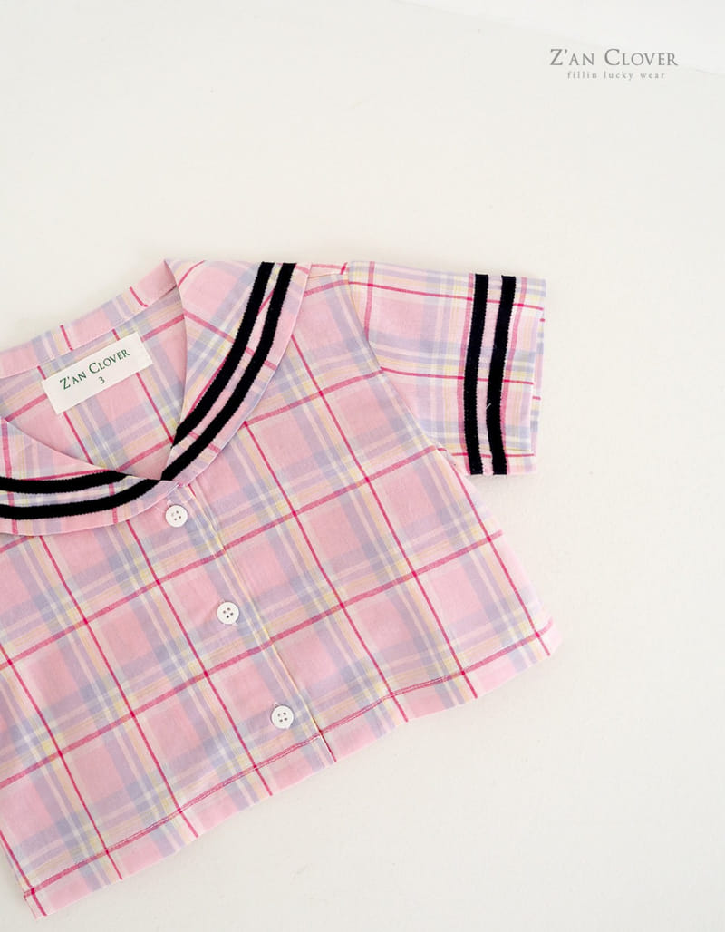 Zan Clover - Korean Children Fashion - #designkidswear - Sailor Check Shirt - 3