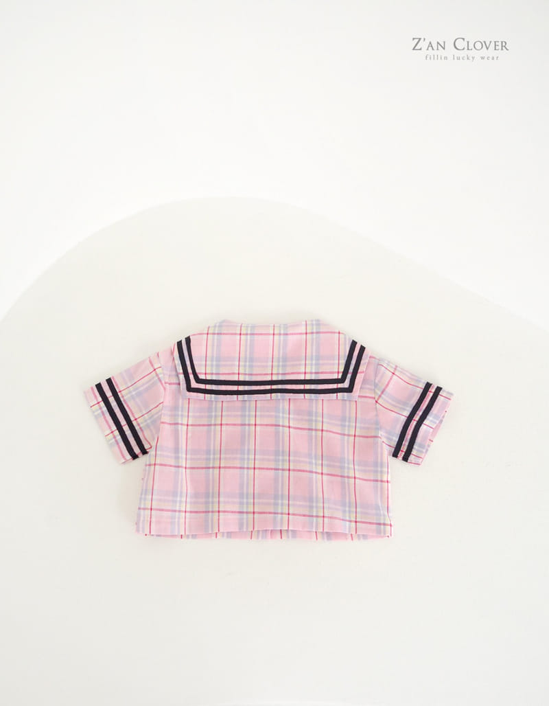 Zan Clover - Korean Children Fashion - #designkidswear - Sailor Check Shirt - 4