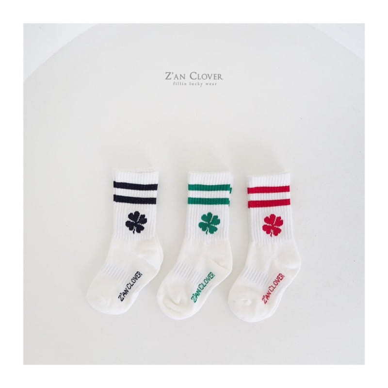 Zan Clover - Korean Children Fashion - #discoveringself - Color Sport Socks