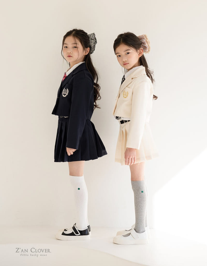Zan Clover - Korean Children Fashion - #kidsstore - Clover Over Knee Socks - 4
