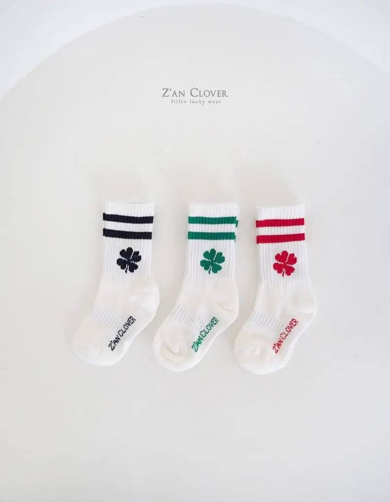 Zan Clover - Korean Children Fashion - #magicofchildhood - Color Sport Socks - 8