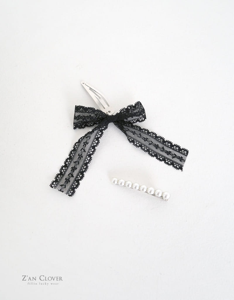Zan Clover - Korean Children Fashion - #prettylittlegirls - Lace Ribbon Pin Set - 3