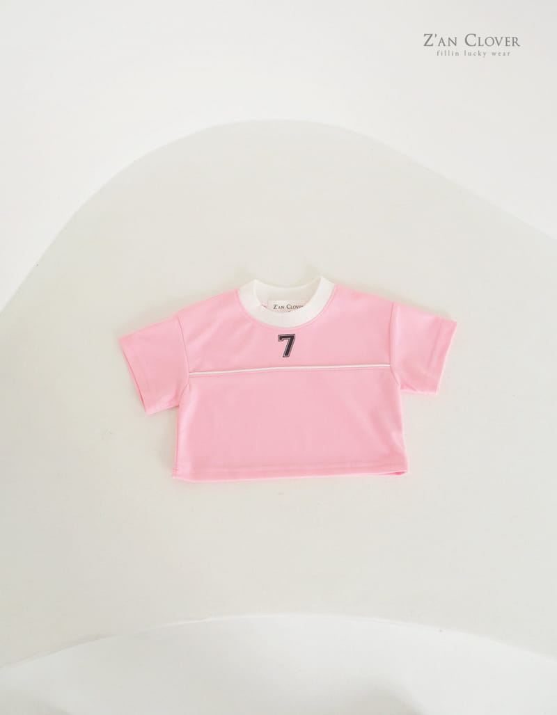 Zan Clover - Korean Children Fashion - #toddlerclothing - Seven Crop Tee - 3