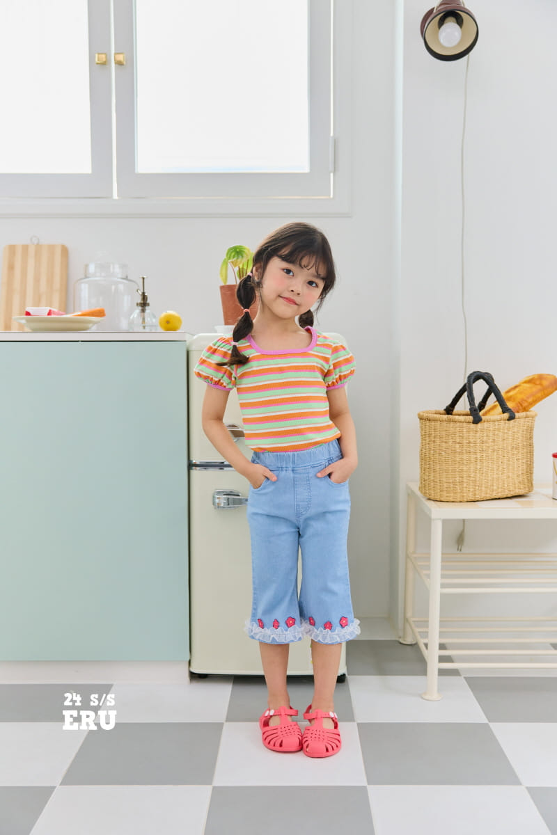 e.ru - Korean Children Fashion - #childofig - Flower Span Cropped Shorts - 8