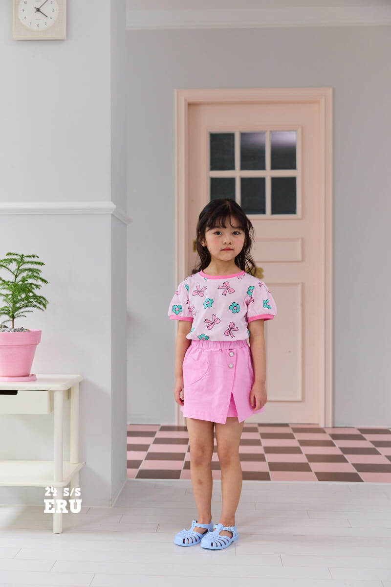 e.ru - Korean Children Fashion - #childofig - Cute Ribbon Tee - 5