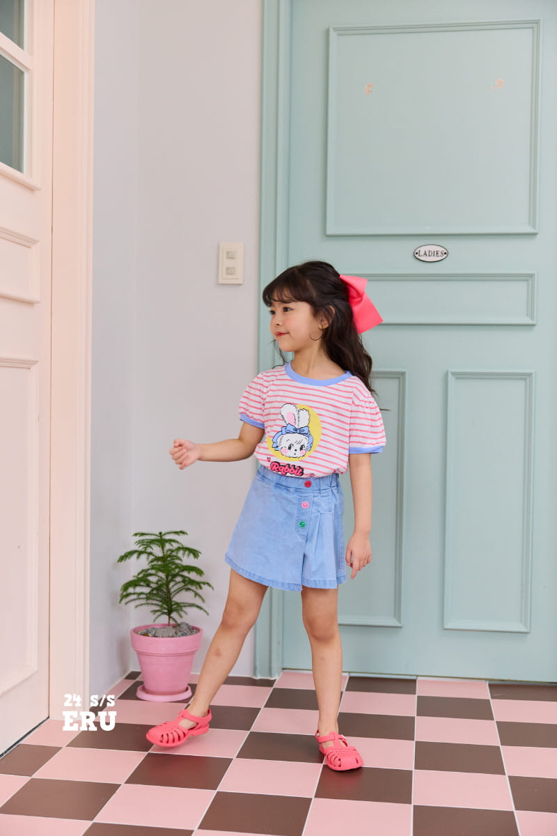 e.ru - Korean Children Fashion - #childofig - Line Rabbit Tee - 2