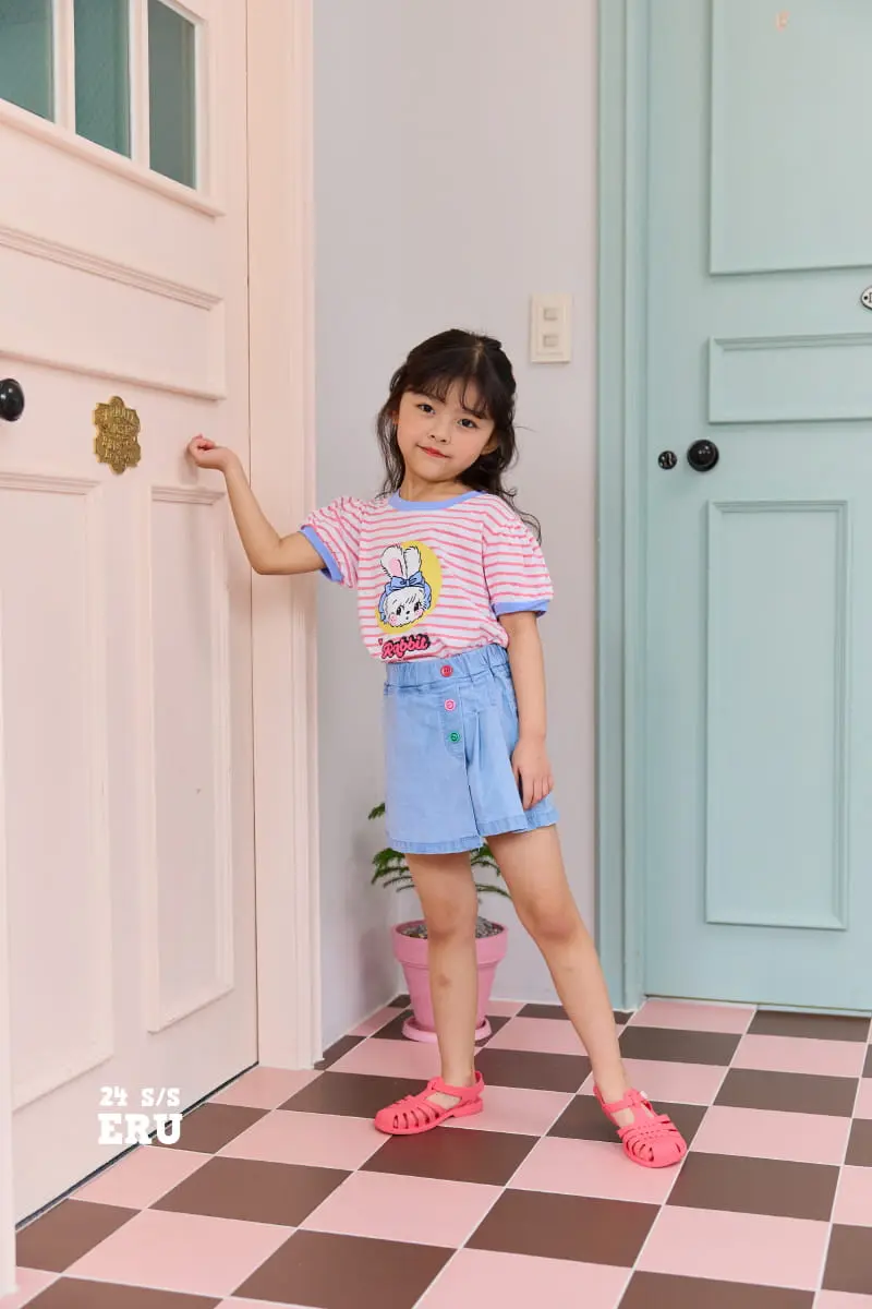 e.ru - Korean Children Fashion - #childrensboutique - Line Rabbit Tee - 3