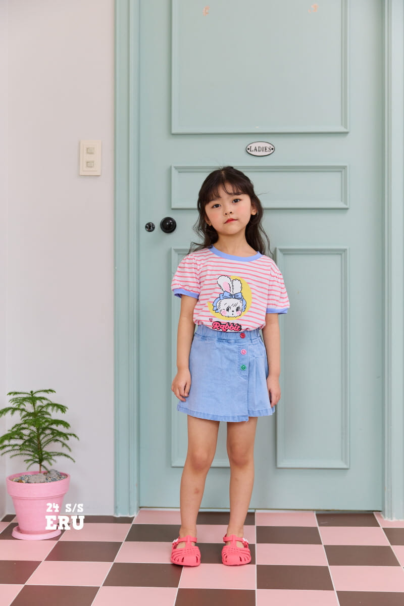 e.ru - Korean Children Fashion - #childrensboutique - Line Rabbit Tee - 4