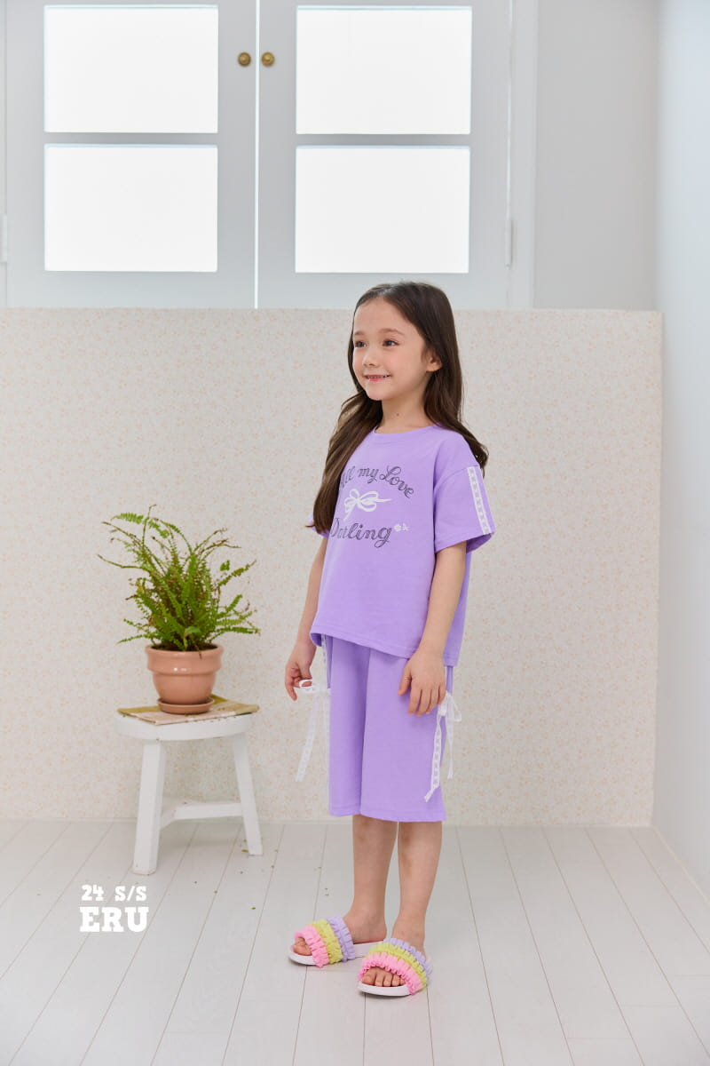 e.ru - Korean Children Fashion - #fashionkids - Ribbon Top Bottom Set - 4