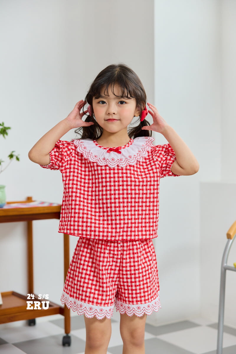e.ru - Korean Children Fashion - #kidsshorts - Anny Top Bottom Set - 4