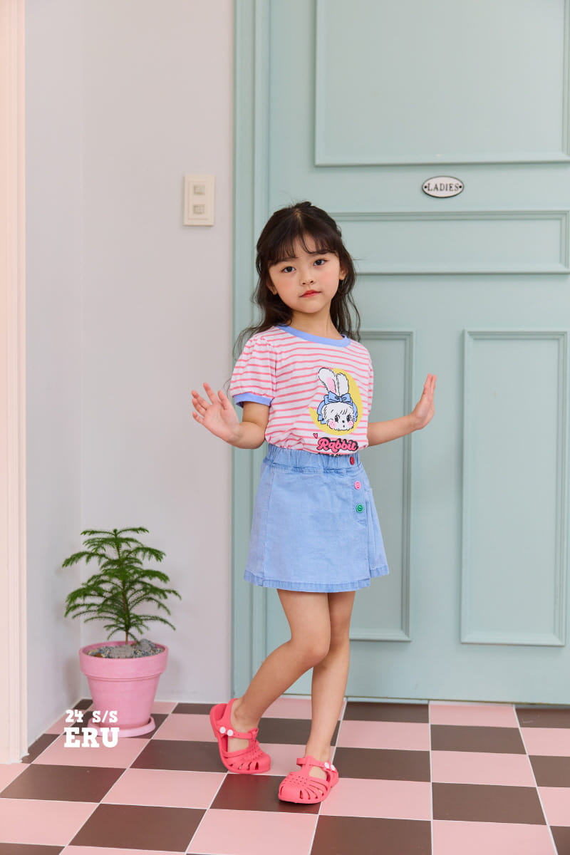 e.ru - Korean Children Fashion - #kidzfashiontrend - Line Rabbit Tee - 9