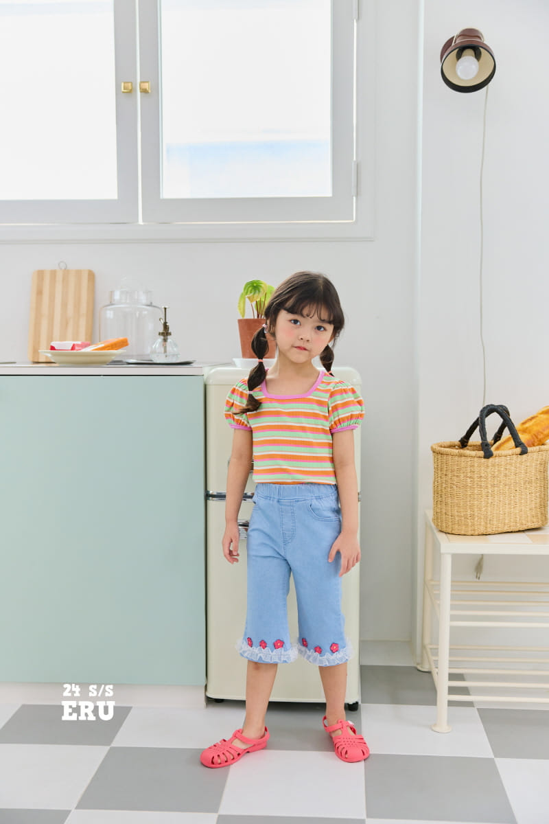 e.ru - Korean Children Fashion - #littlefashionista - Flower Span Cropped Shorts