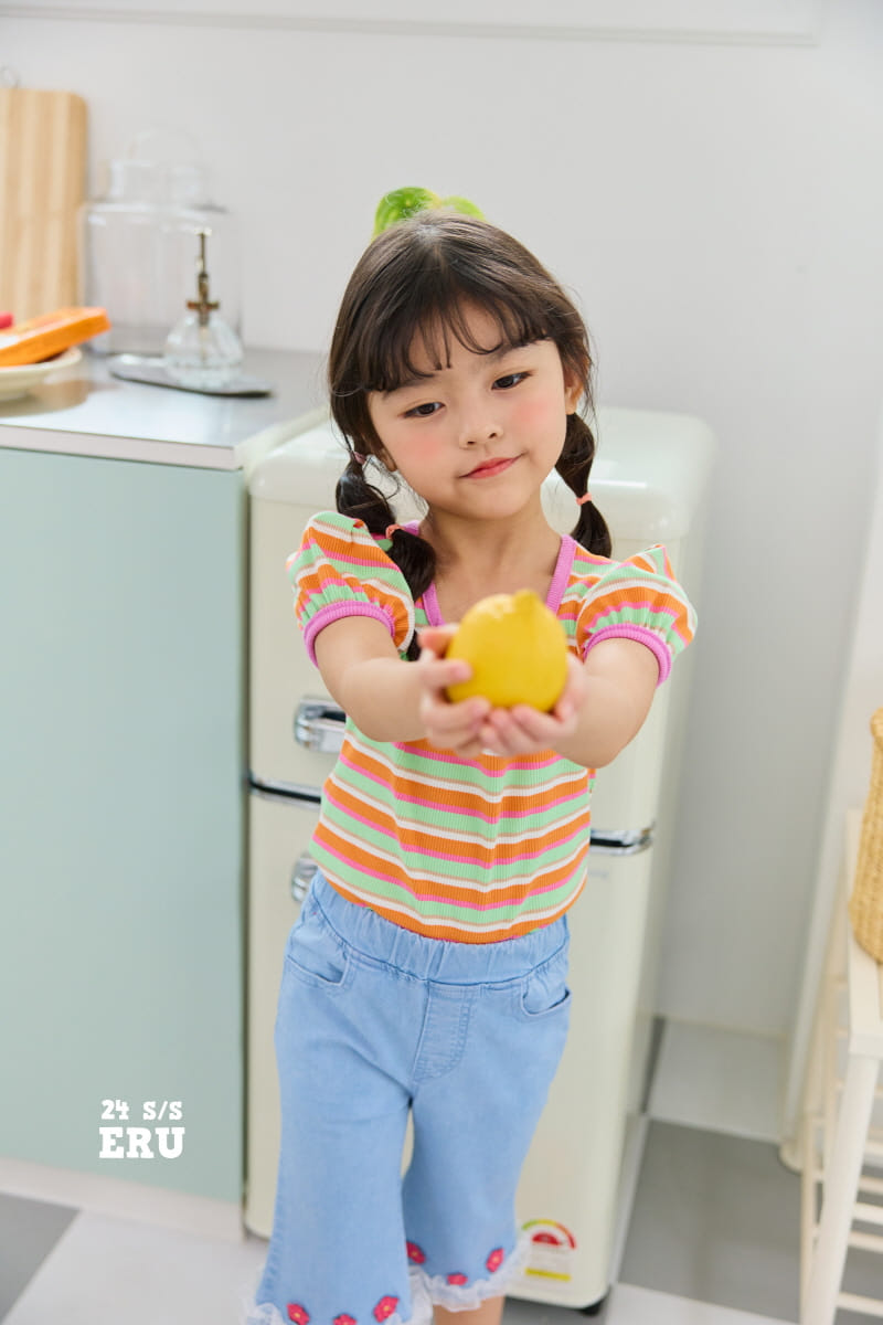 e.ru - Korean Children Fashion - #magicofchildhood - Flower Span Cropped Shorts - 2