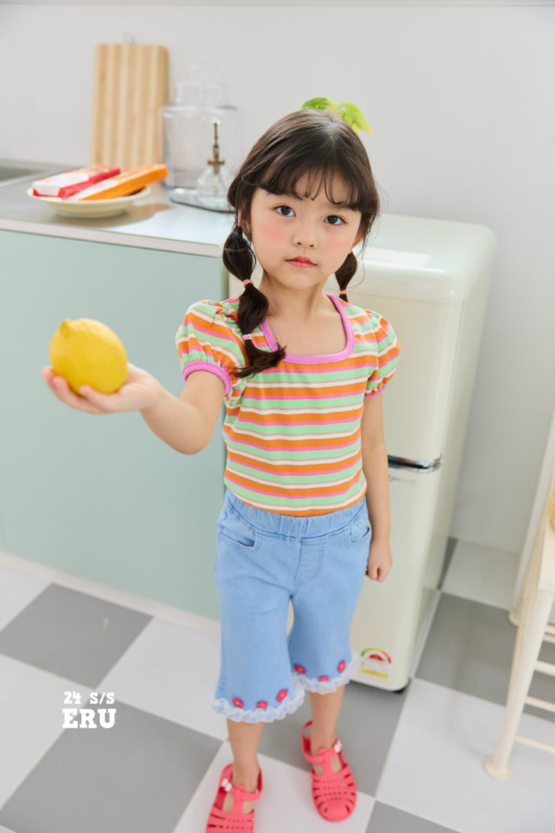 e.ru - Korean Children Fashion - #minifashionista - Flower Span Cropped Shorts - 3