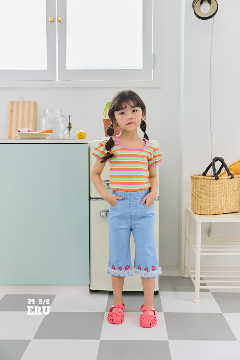 e.ru - Korean Children Fashion - #stylishchildhood - Flower Span Cropped Shorts - 7