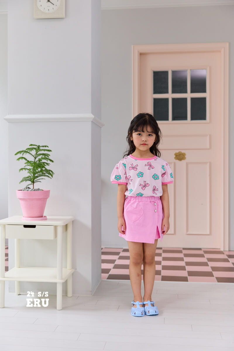 e.ru - Korean Children Fashion - #todddlerfashion - Cute Ribbon Tee - 2