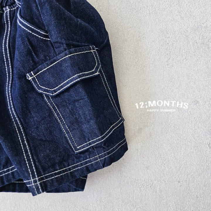 12 Month - Korean Children Fashion - #childrensboutique - Line Cargo Denim Pants - 2