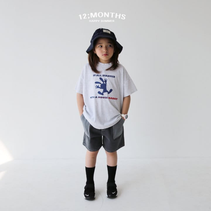 12 Month - Korean Children Fashion - #littlefashionista - Rabbit Tee  With MOM - 5