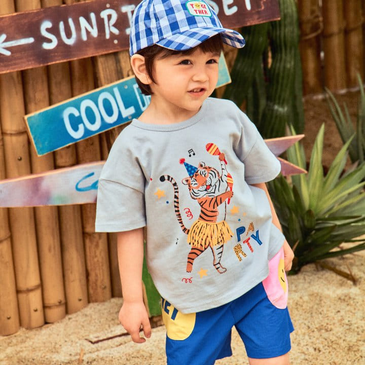 1St Blue - Korean Children Fashion - #kidsshorts - Party Tiger Tee - 7