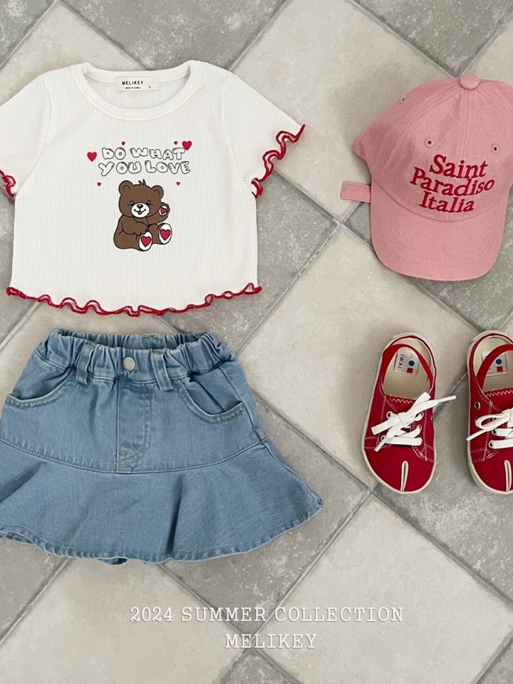 Flare Short Denim Skirt