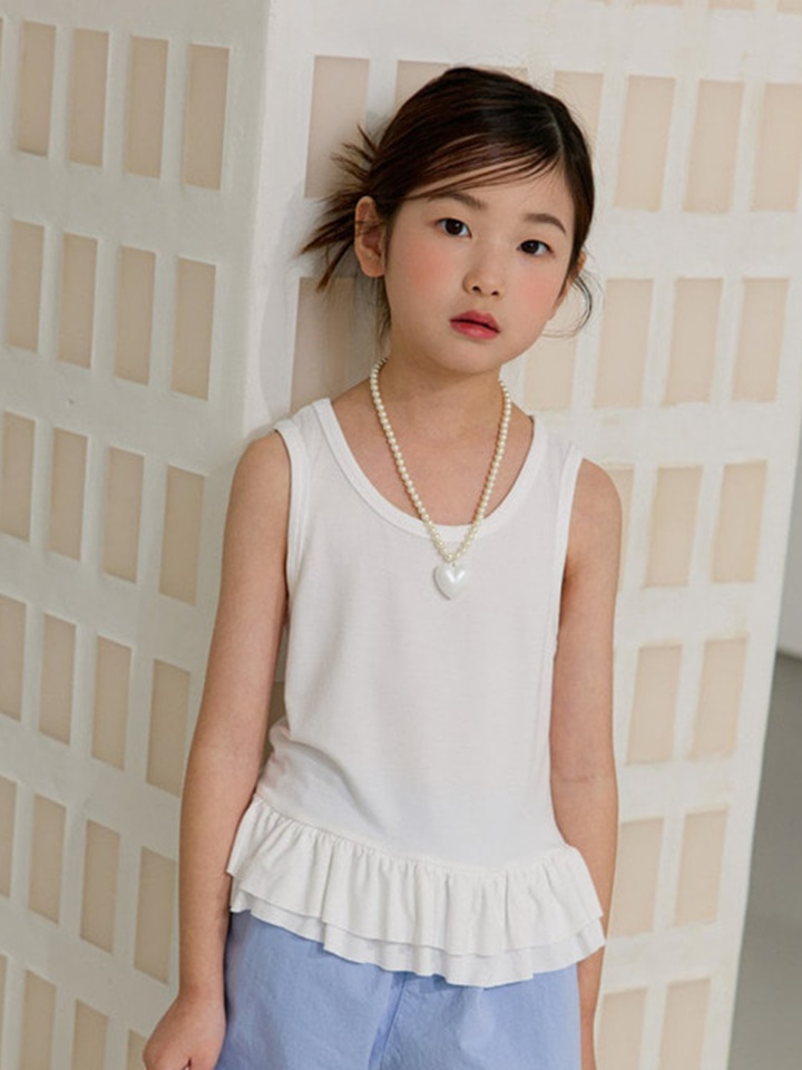 Ccomo Frill Span Sleeveless Tee