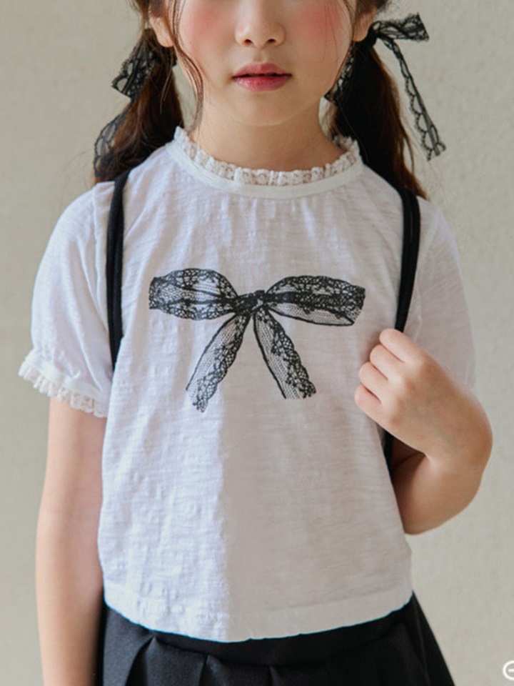 Slop Lace Ribbon Tee