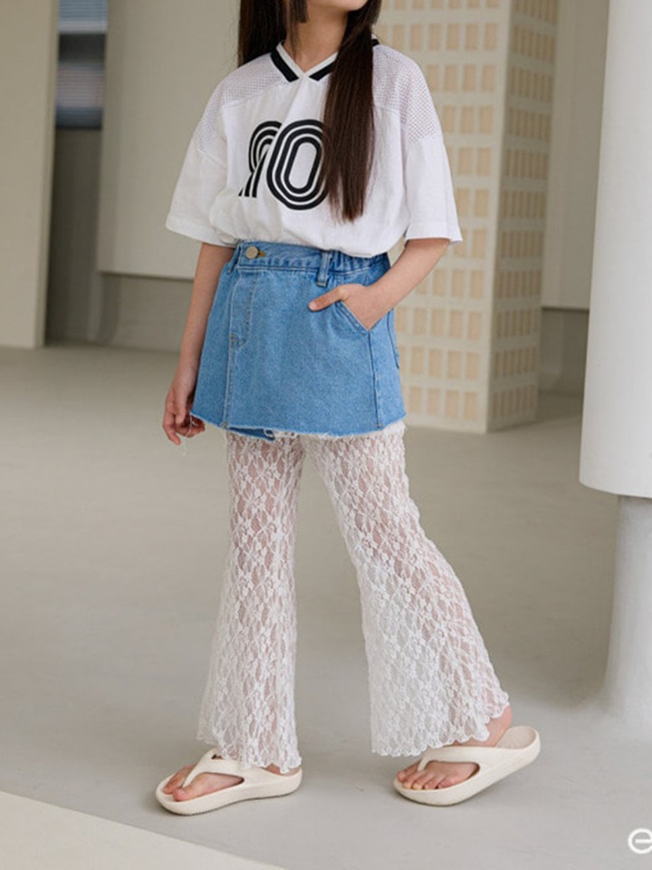 See Through Lace Boots Cut Pants