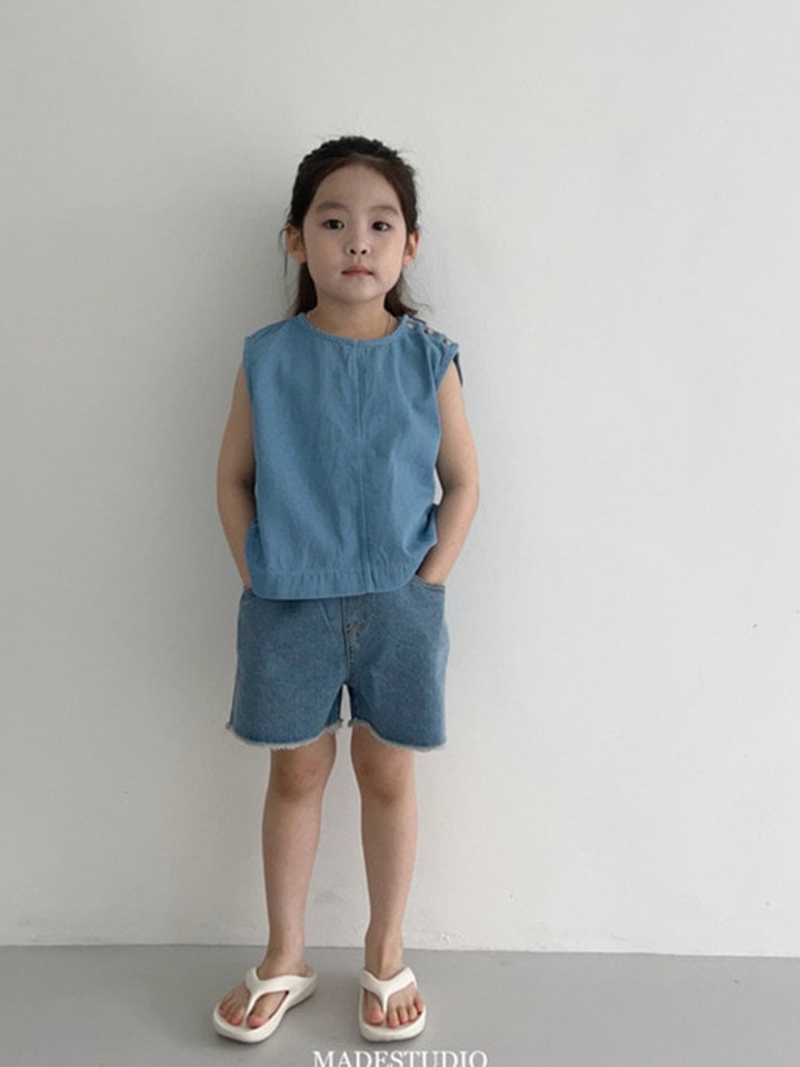Denim Sleeveless Top