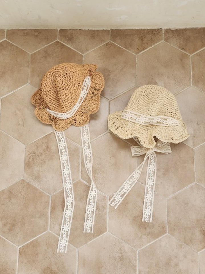 Wire Lace Straw Hat