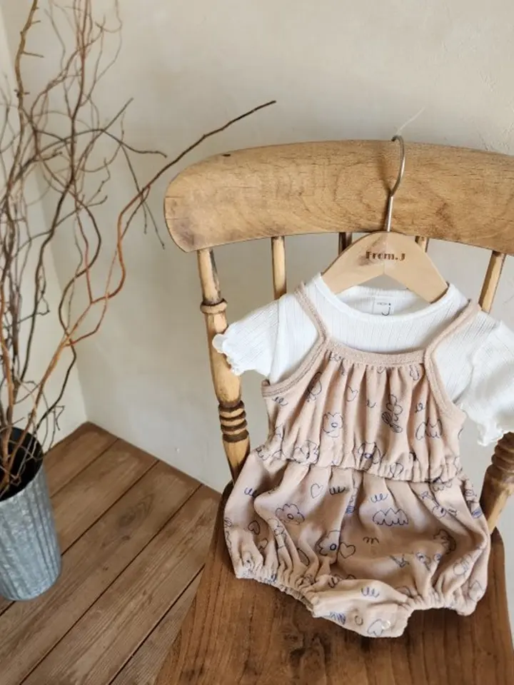 Cherry Flower Terry Body Suit