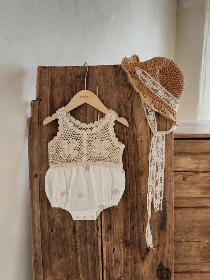 Knit Embroidery Body Suit