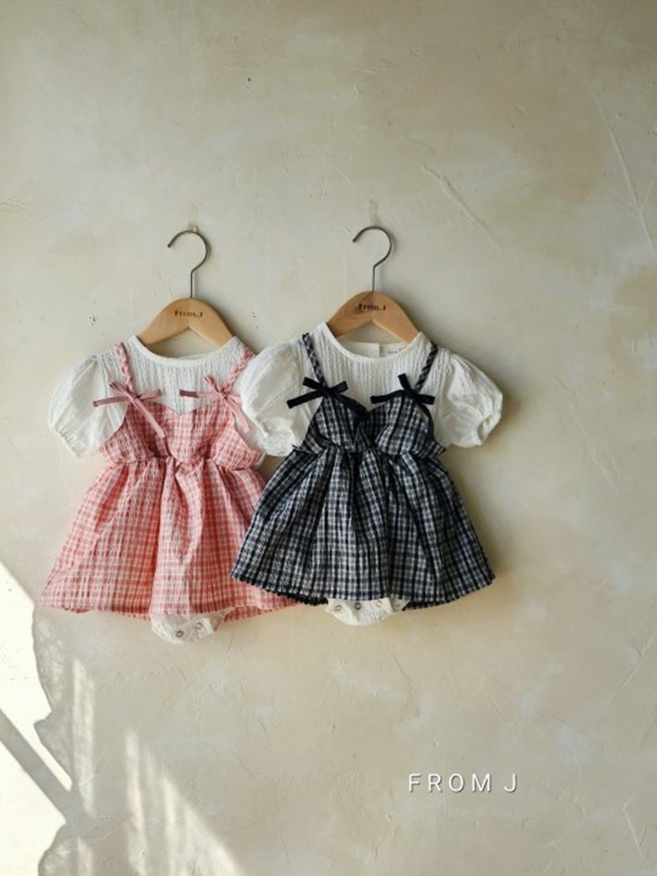 Check Ribbon Body Suit