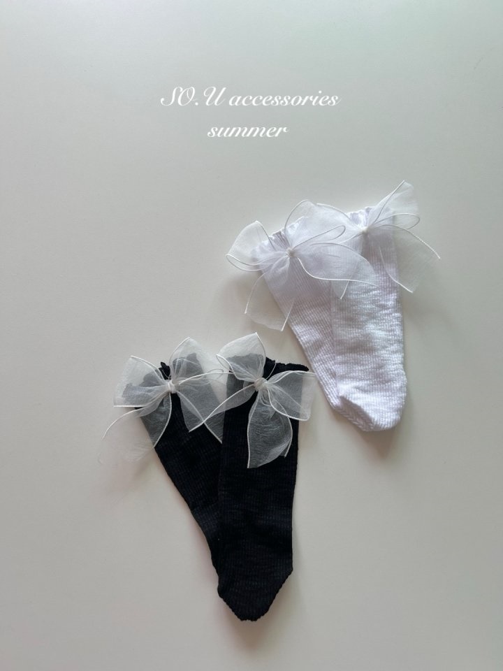Sha Ribbon Knee Socks Sha Ribbon Knee Socks