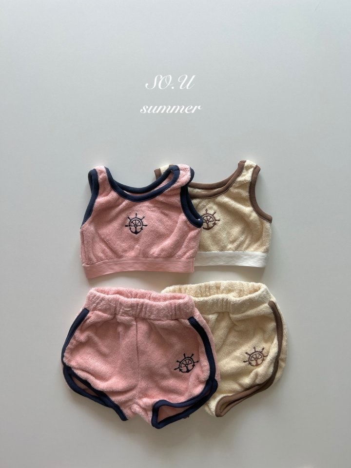 Towelji Embroidery Top Bottom Set Towelji Embroidery Top Bottom Set