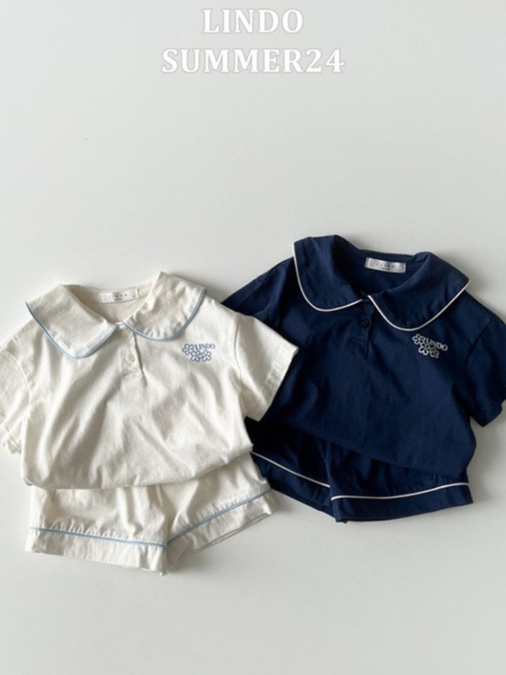 Day Collar Top Bottom Set Day Collar Top Bottom Set