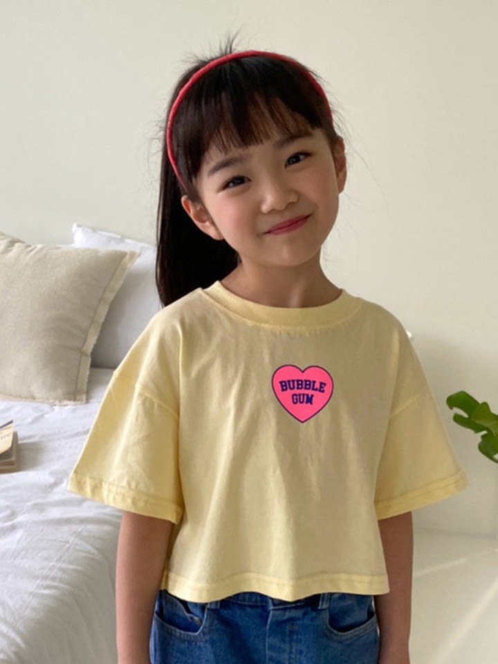 Bubble Heart Crop Tee Bubble Heart Crop Tee