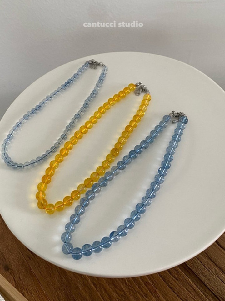 Glass Bead Necklace With Mom Glass Bead Necklace With Mom