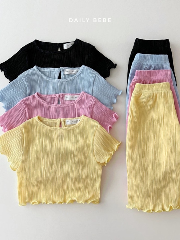 Terry Pleats Top Bottom Set