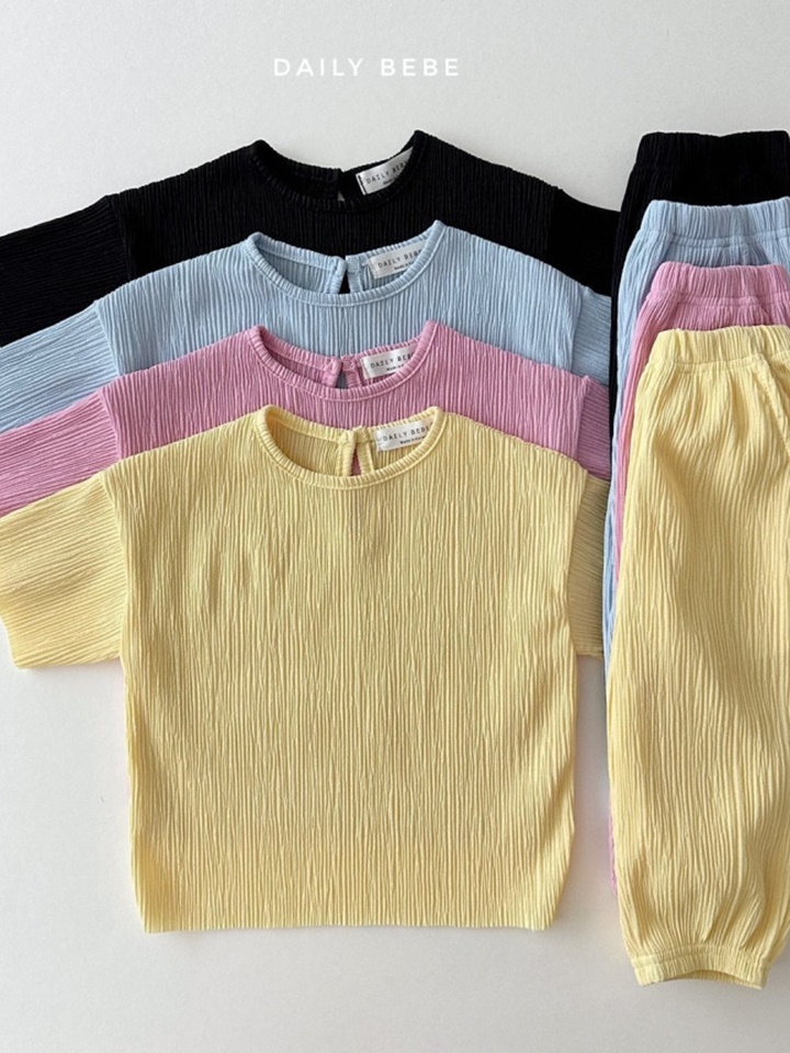 Jogger Pleats Top Bottom Set